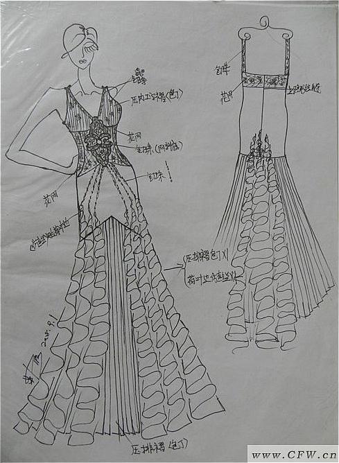 我的設計手稿 婚紗禮服的靈感與創(chuàng)作